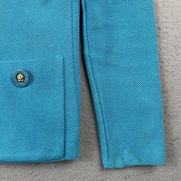 Worldly Things By Styltricot Knit Blazer Jacket Women’s 40 Light Blue Collared‎ - Picture 3 of 16
